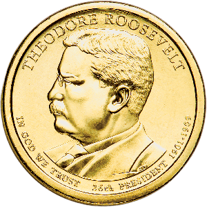 2013-P Theodore Roosevelt Presidential Dollar Main Image
