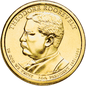 2013-D Theodore Roosevelt Presidential Dollar Main Image
