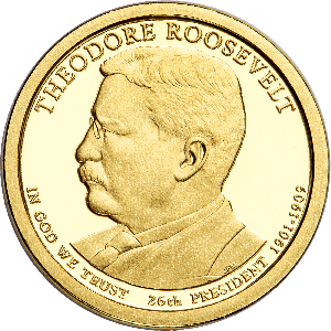 2013-S Theodore Roosevelt Presidential Dollar Main Image