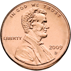 2009-D Lincoln Presidency Cent, Uncirculated, MS60 Main Image