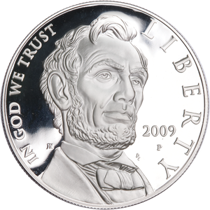 2009 Abraham Lincoln Bicentennial Silver Dollar, PR63 Main Image
