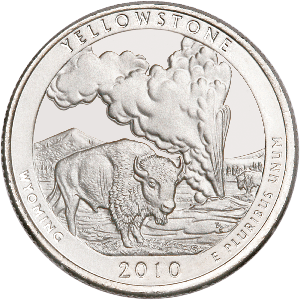 2010-P Yellowstone National Park Quarter Main Image