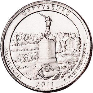 2011-P Gettysburg National Park Quarter Main Image