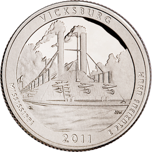2011-S 90% Silver Vicksburg National Military Park Quarter Main Image