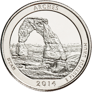 2014-P Arches National Park Quarter Main Image
