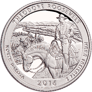 2016-S 90% Silver Theodore Roosevelt National Park Quarter Main Image