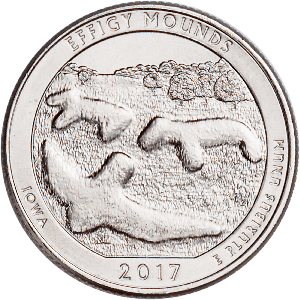 2017-D Effigy Mounds National Monument Quarter Main Image