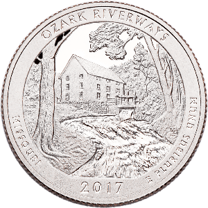 2017-S 90% Silver Ozark National Scenic Riverways Quarter Main Image