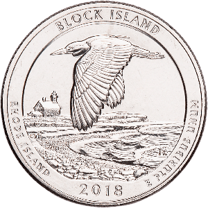 2018-P Block Island National Wildlife Refuge Quarter Main Image