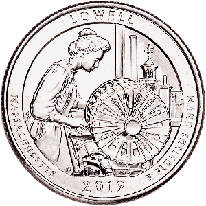 2019-P Lowell National Historical Park Quarter Main Image