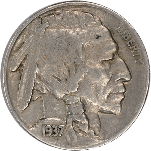 Five Cent Piece - Buffalo - 1937-S VF Main Image