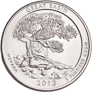 2013-S Unc. Great Basin National Park Quarter Main Image