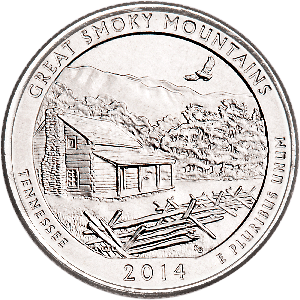 2014-S Unc. Great Smoky Mountains National Park Quarter Main Image