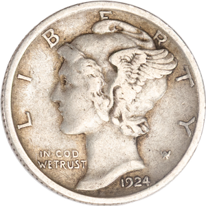 1924 Mercury Dime VF Main Image