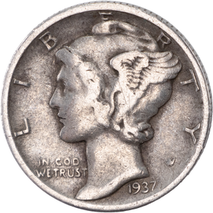 1937 Mercury Dime F Main Image