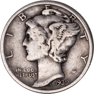 1939-D Mercury Dime CIRC Main Image