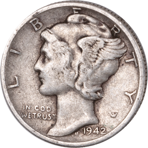 1942-D Mercury Dime F Main Image