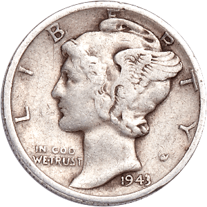 1943-D Mercury Dime CIRC Main Image