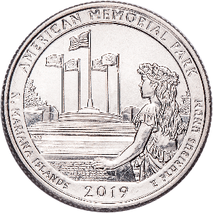 2019-S Unc. American Memorial Park Quarter Main Image