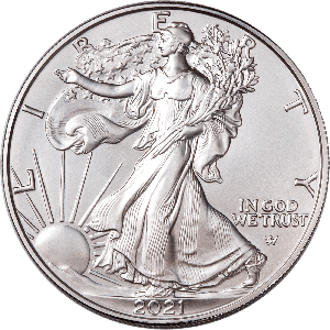 2021-W Type 2 Burnished American Eagle Silver Dollar Main Image
