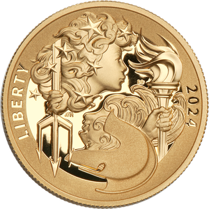 2024-W $100 Gold American Liberty & Britannia Coin Main Image
