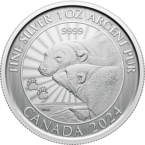 2024 Canada 1 oz. Silver $5 Polar Bear, First Strike Main Image