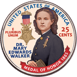 2024 Colorized Dr. Mary Edwards Walker U.S. Women Quarter Main Image