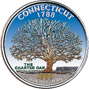 1999 Colorized Connecticut Statehood Quarter Main Image