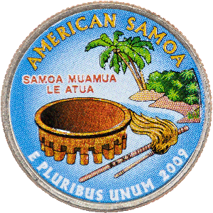 2009 Colorized American Samoa Territories Quarter Main Image