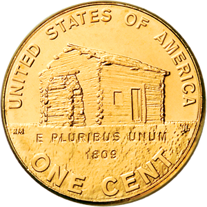 2009 Gold-Plated Lincoln Birthplace Cent Main Image