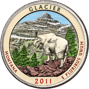 2011 Colorized Glacier National Park Quarter Main Image