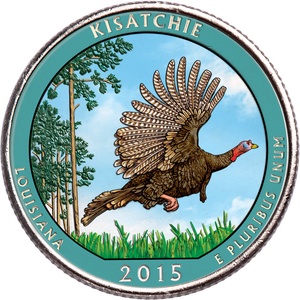 2015 Colorized Kisatchie National Forest Quarter Main Image