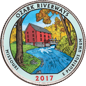 2017 Colorized Ozark National Scenic Riverways Quarter Main Image