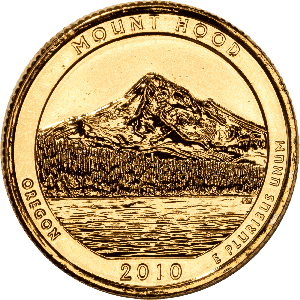 2010 Gold-Plated Mount Hood National Forest Quarter Main Image