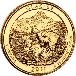 2011 Gold-Plated Glacier National Park Quarter Main Image