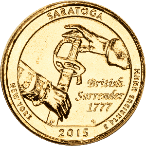 2015 Gold-Plated Saratoga National Park Quarter Main Image