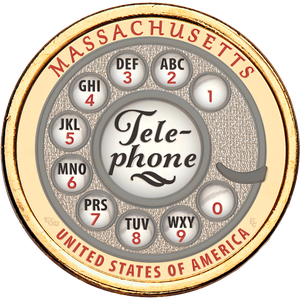 2020 Colorized Massachusetts U.S. Innovation Dollar Main Image