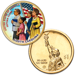 2020 Colorized South Carolina U.S. Innovation Dollar Main Image