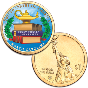 2021 Colorized North Carolina U.S. Innovation Dollar Main Image
