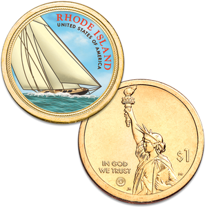 2022 Colorized Rhode Island U.S. Innovation Dollar Main Image