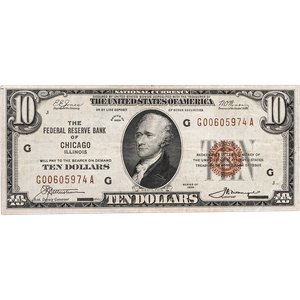 1929 $10 Federal Reserve Bank Note Main Image