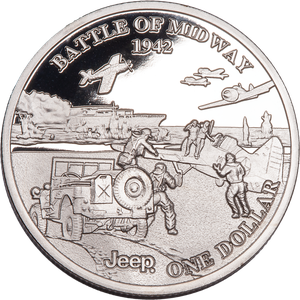 2025 Jeep Battles of WWII Liberia $1 Series - Battle of Midway Main Image