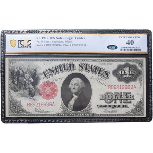 1917 $1 Legal Tender Note Main Image