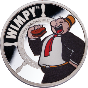 2025 Ascension Island Silver-Plated $2 Popeye® - Wimpy Main Image