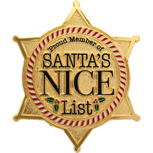 Santa's Nice List Holiday Badge Main Image