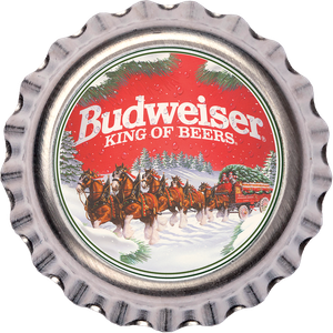 Budweiser Silver Bottle Cap - Holiday Clydesdales Main Image