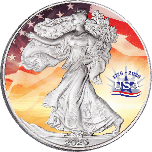 2026 USA 250th Anniversary Colorized American Silver Eagle