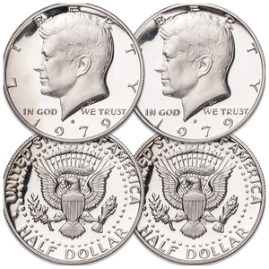 1979-S Clear and Filled Kennedy Half Dollar Set Main Image