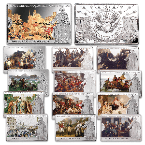 Complete 13 Colonies to One Nation Silver-Plated 100 gram Copper Bar Set Main Image