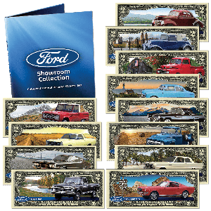 Complete Ford Colorized $2 Notes with Folder Main Image